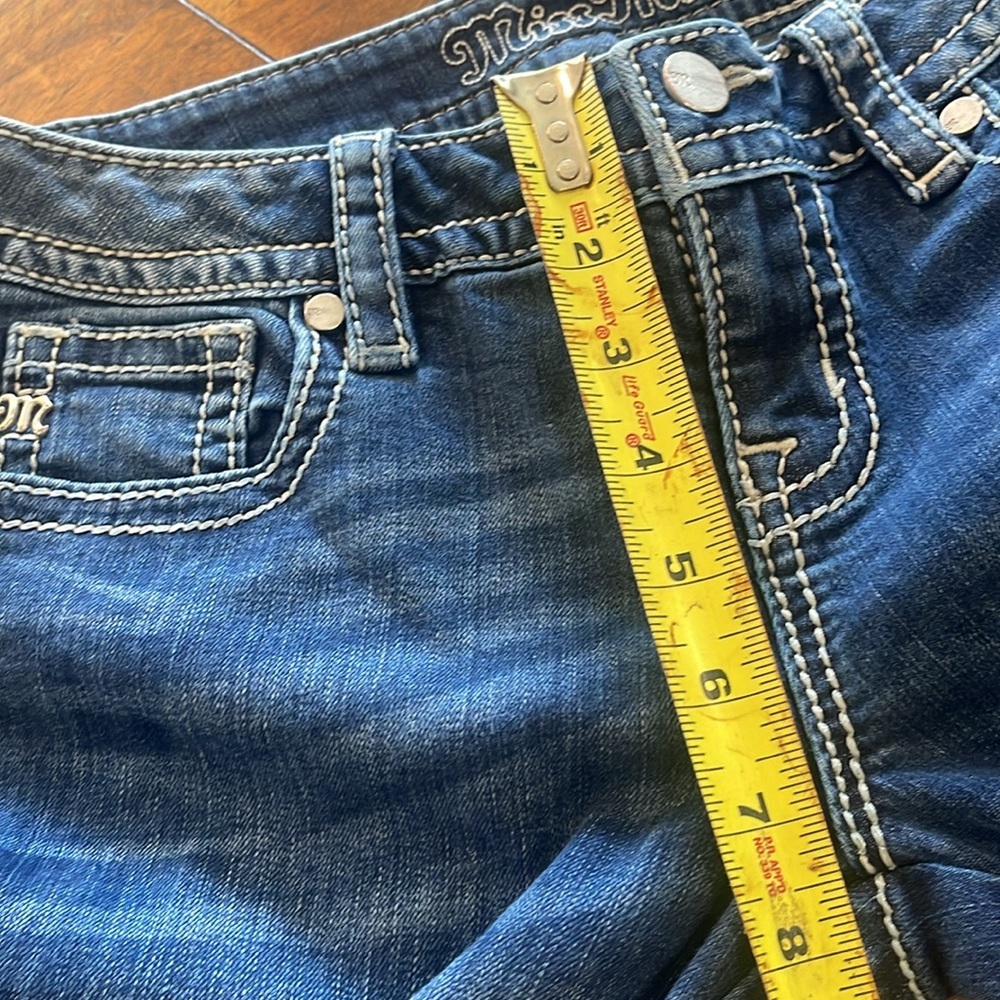 Miss Me Boho Embroidered Jeans JP7762AK blue ankle skinny denim  jeans 26 - Picture 8 of 11